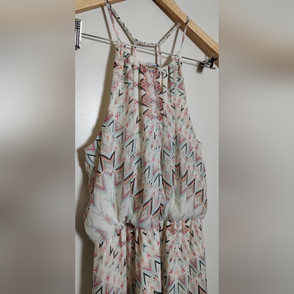 Maurices Geometric Patterned Halter Maxi Dress - Picture 3 of 14